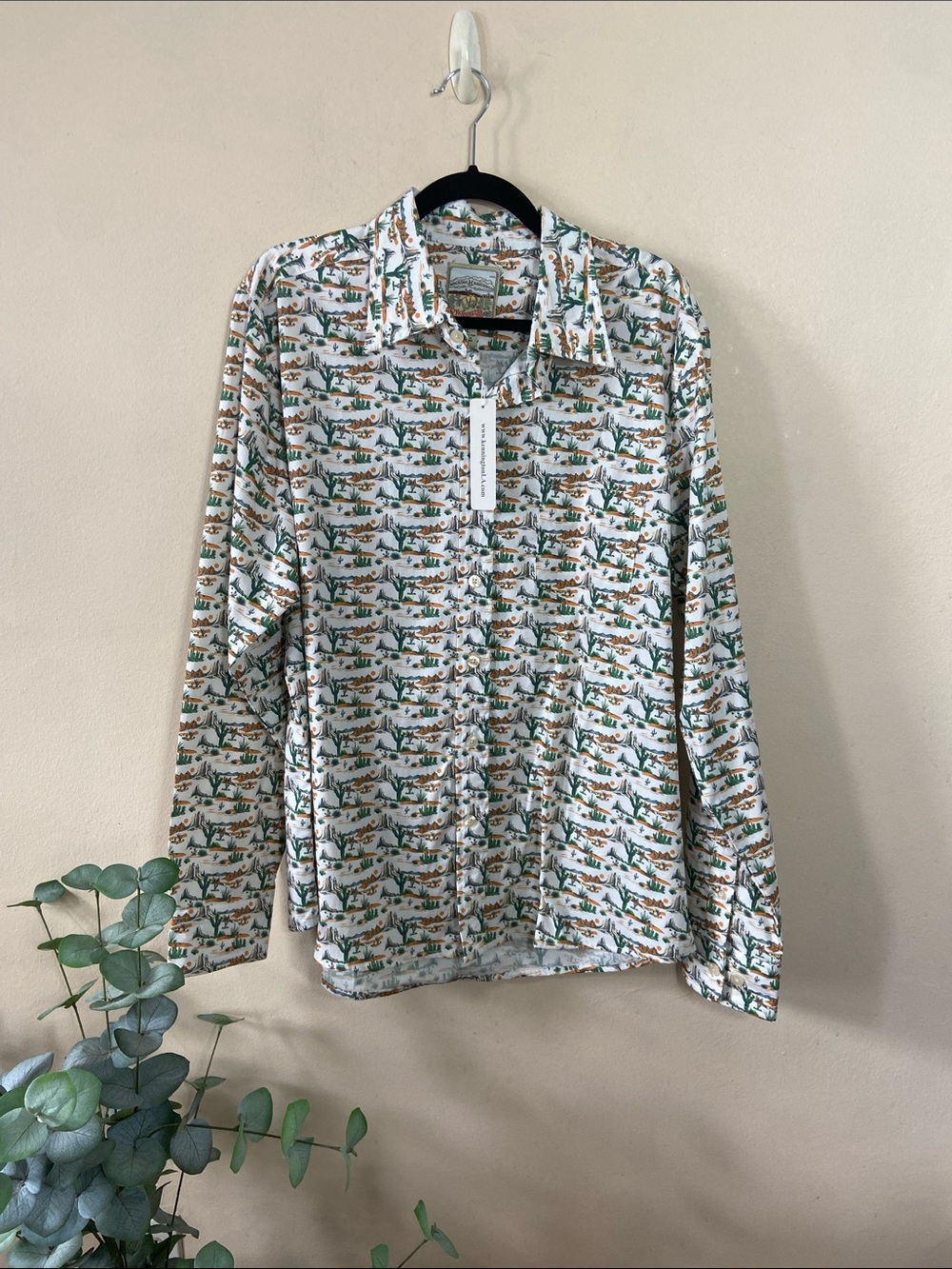 Kennington Rocking K Ranchwear Desert Cactus Western Button Shirt XL NWT Cotton